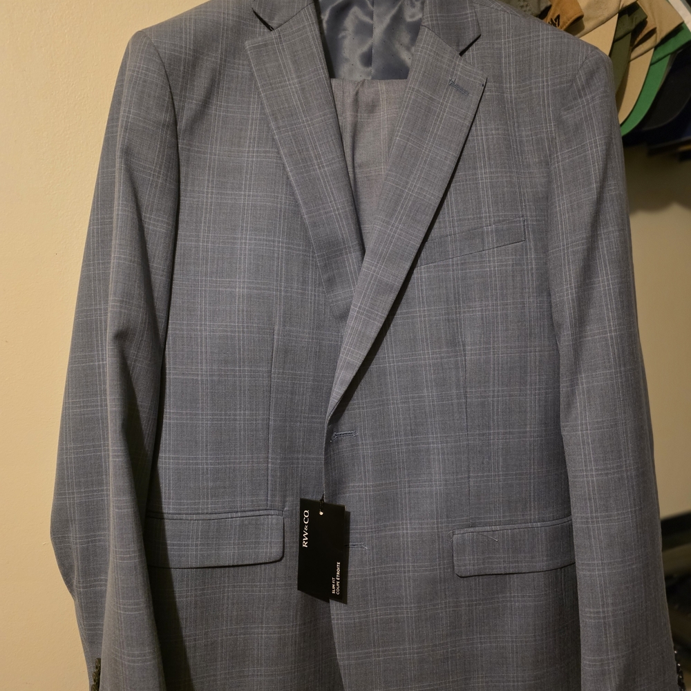 Men's Gray Plaid Blazer